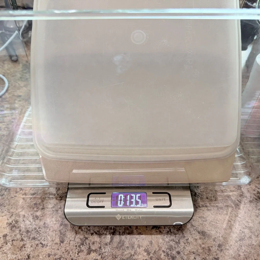 Vintage Tupperware Tan Divided Serving Tray with Lid 723-3 Rectangular Keeper
